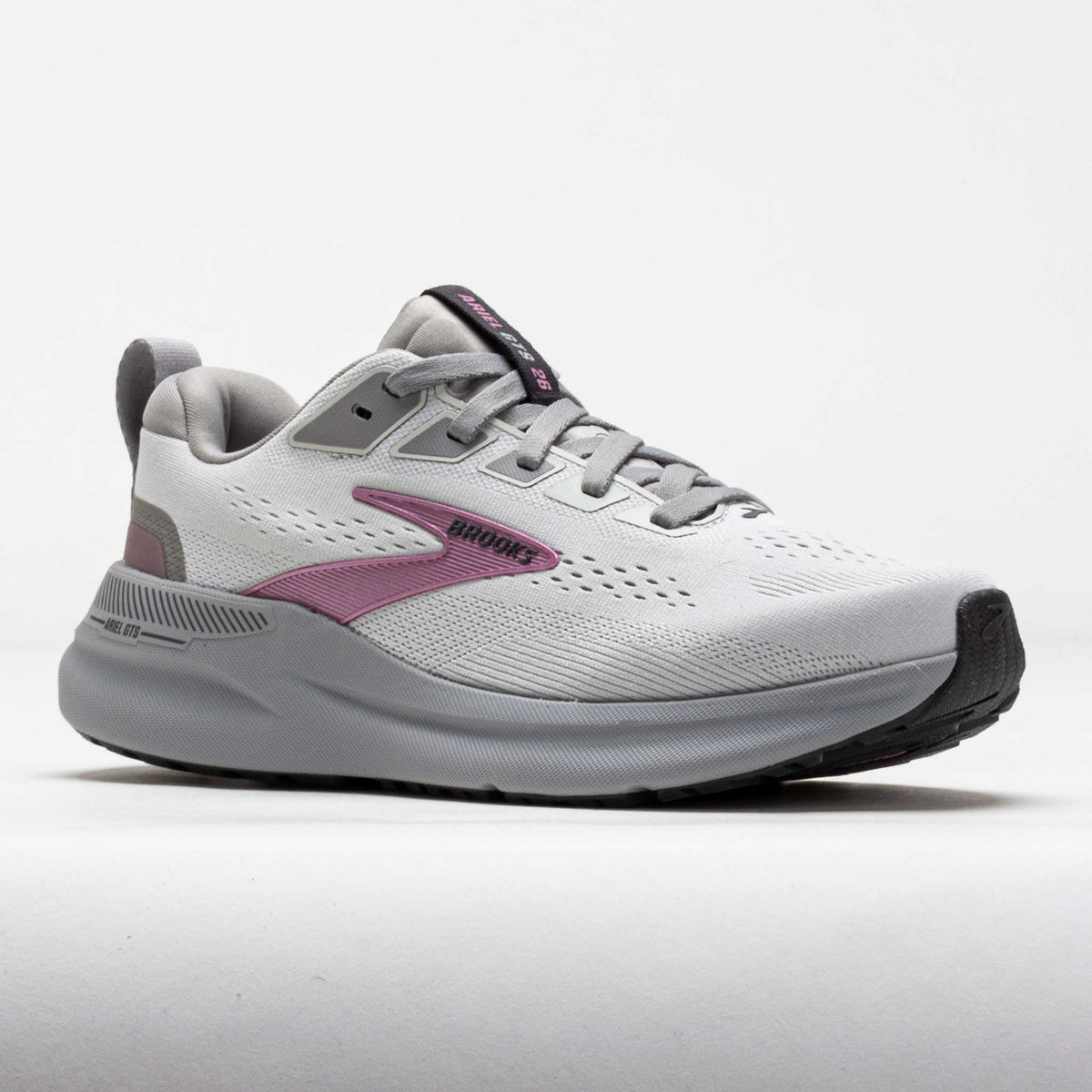Brooks Ariel GTS 26 women's stability running shoe shown from lateral side angle