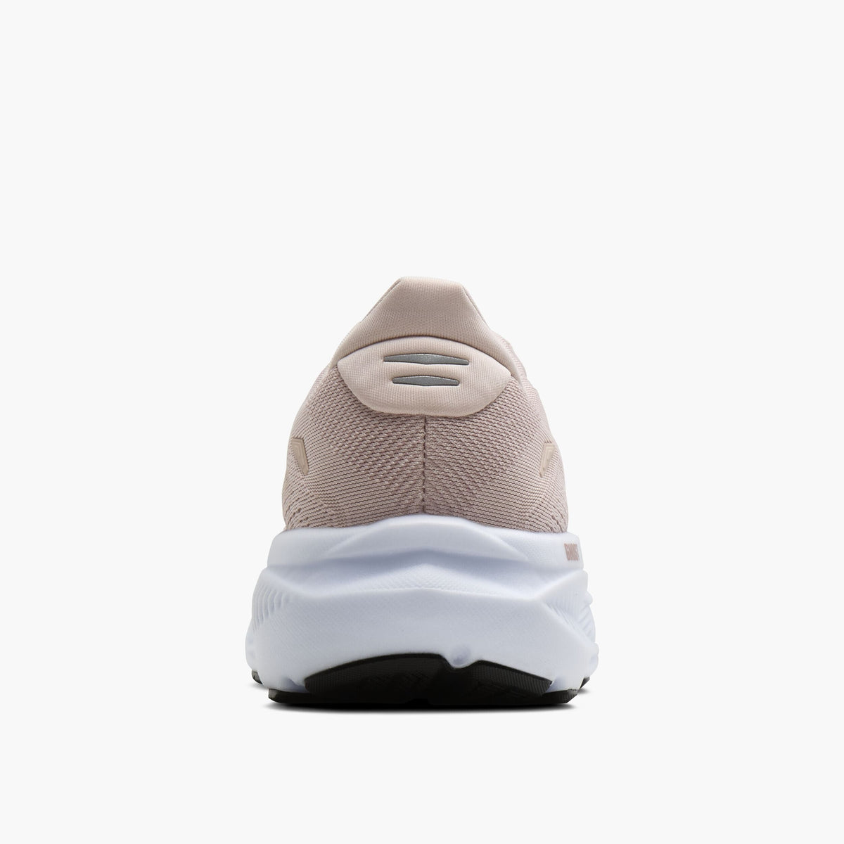 Rear view of Brooks Ghost 18 women's running shoe showing heel collar and white midsole
