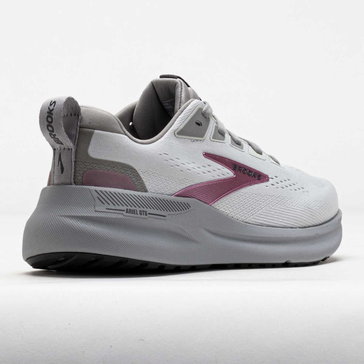 Brooks Ariel GTS 26 women's running shoe shown from rear three-quarter angle