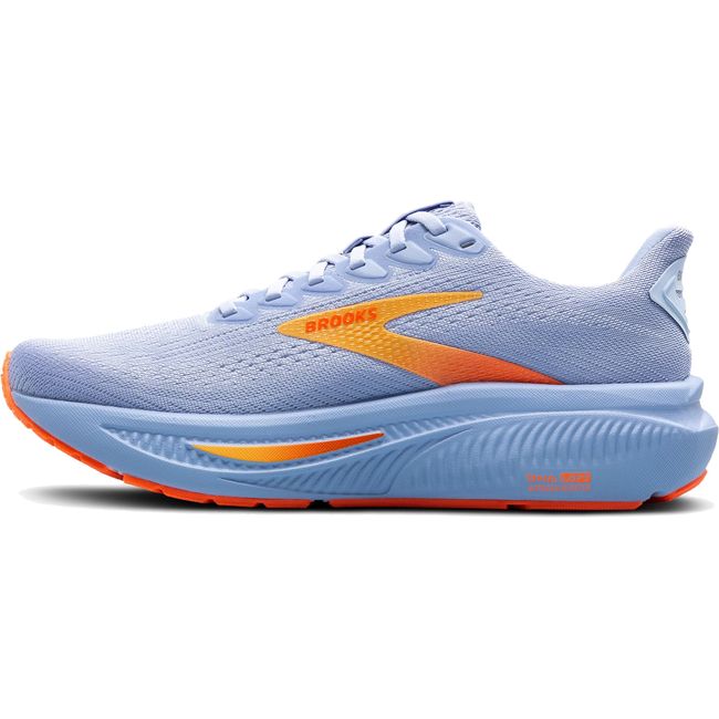 Brooks Ghost 17 women's running shoe shown from lateral side on white background