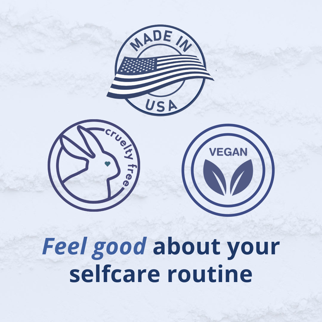 Brown's Foot Bath certifications: Made in USA, cruelty free, and vegan badges displayed
