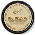 Danner Boot Dressing tin in brown, 1.7 ounce leather conditioning product, top view
