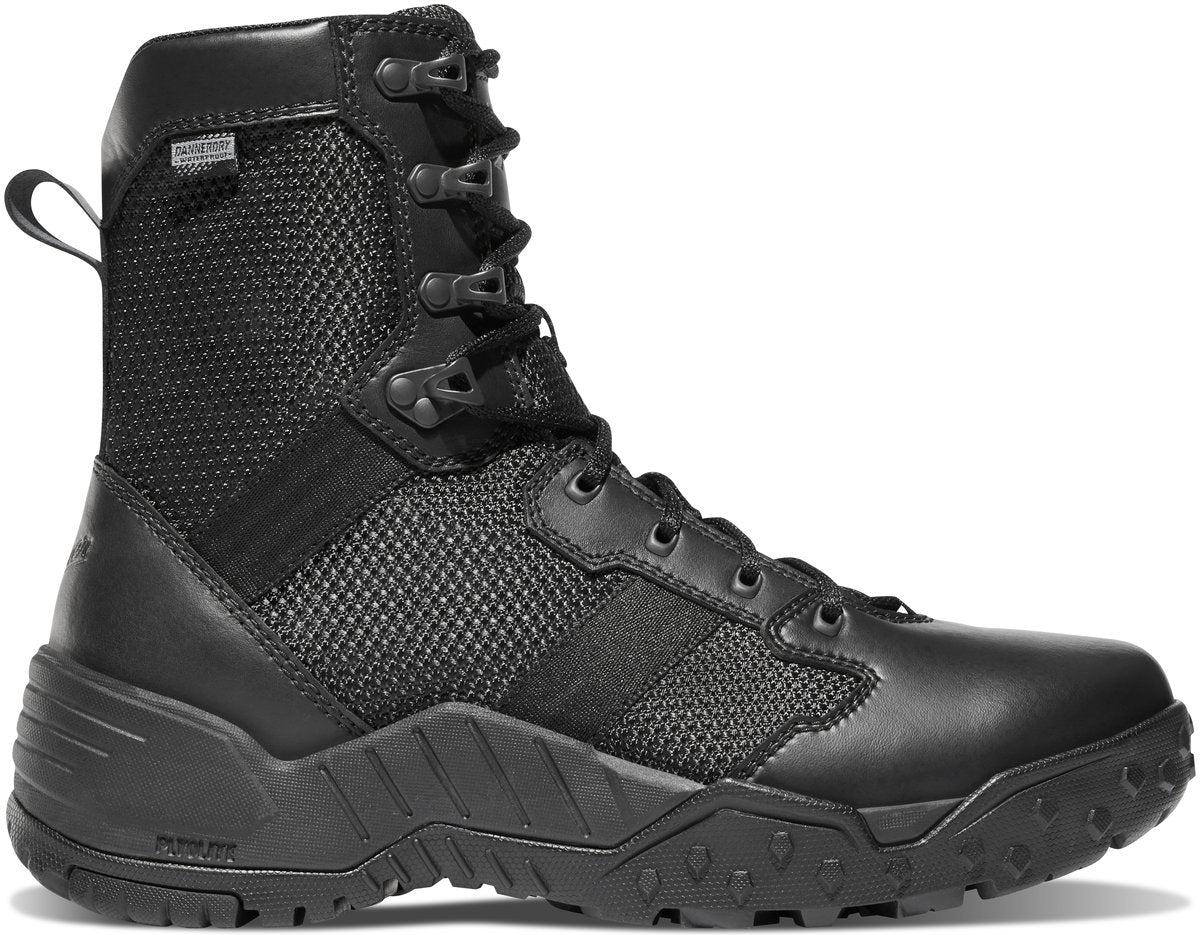 Danner men's tall lace-up tactical boot with mesh panels and aggressive outsole