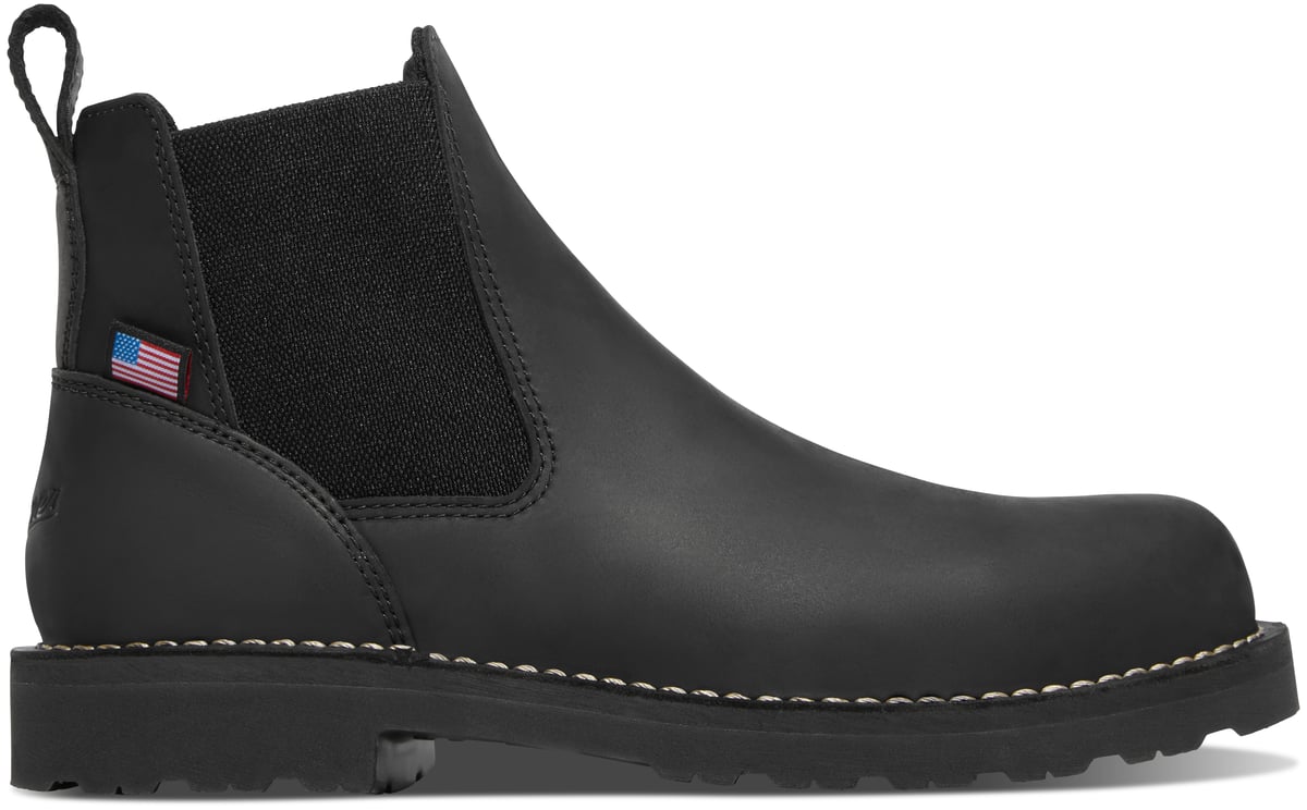 Danner Bull Run Chelsea 6-inch soft toe boot with elastic side panel and pull tab