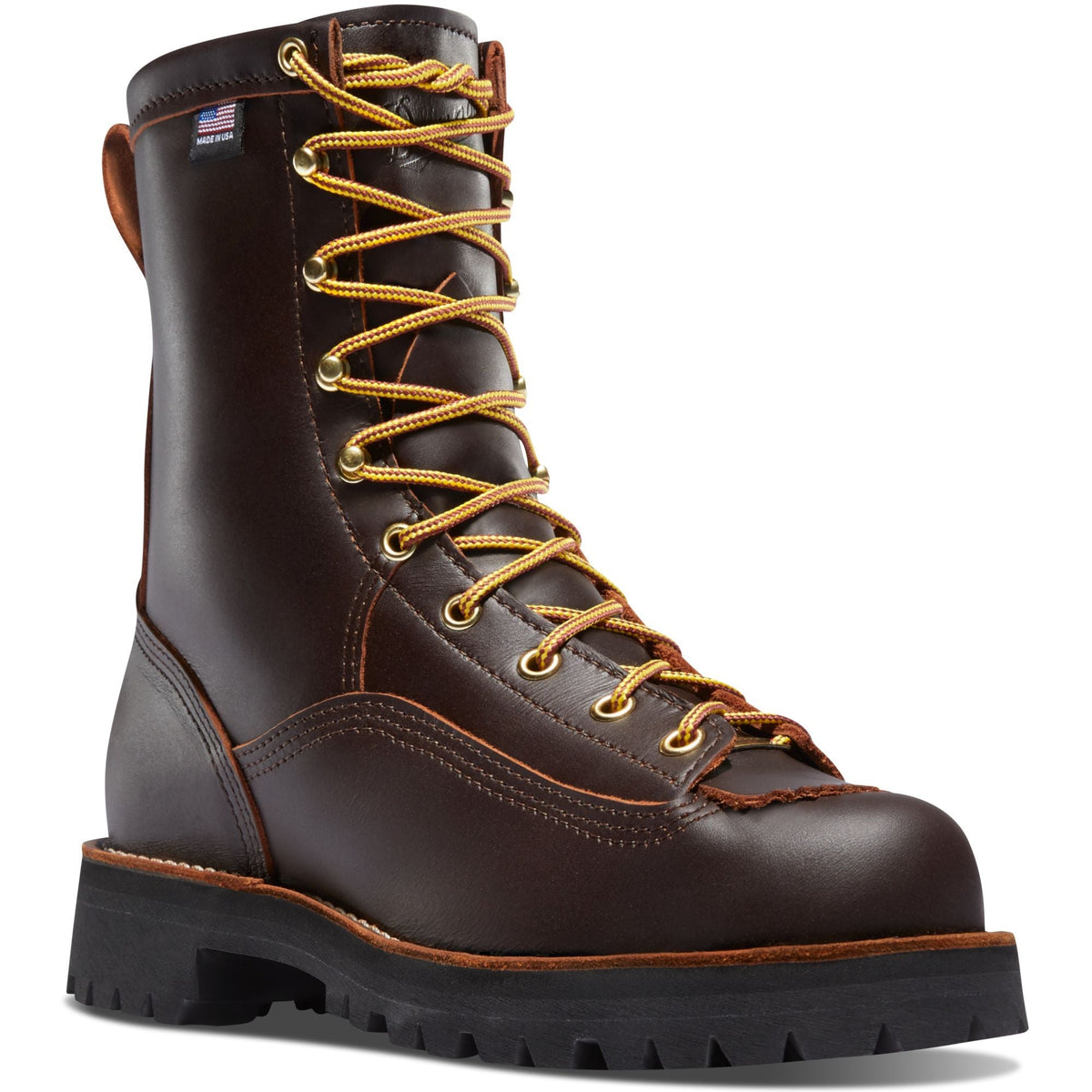 Danner Rain Forest men's tall lace-up work boot with lugged rubber outsole