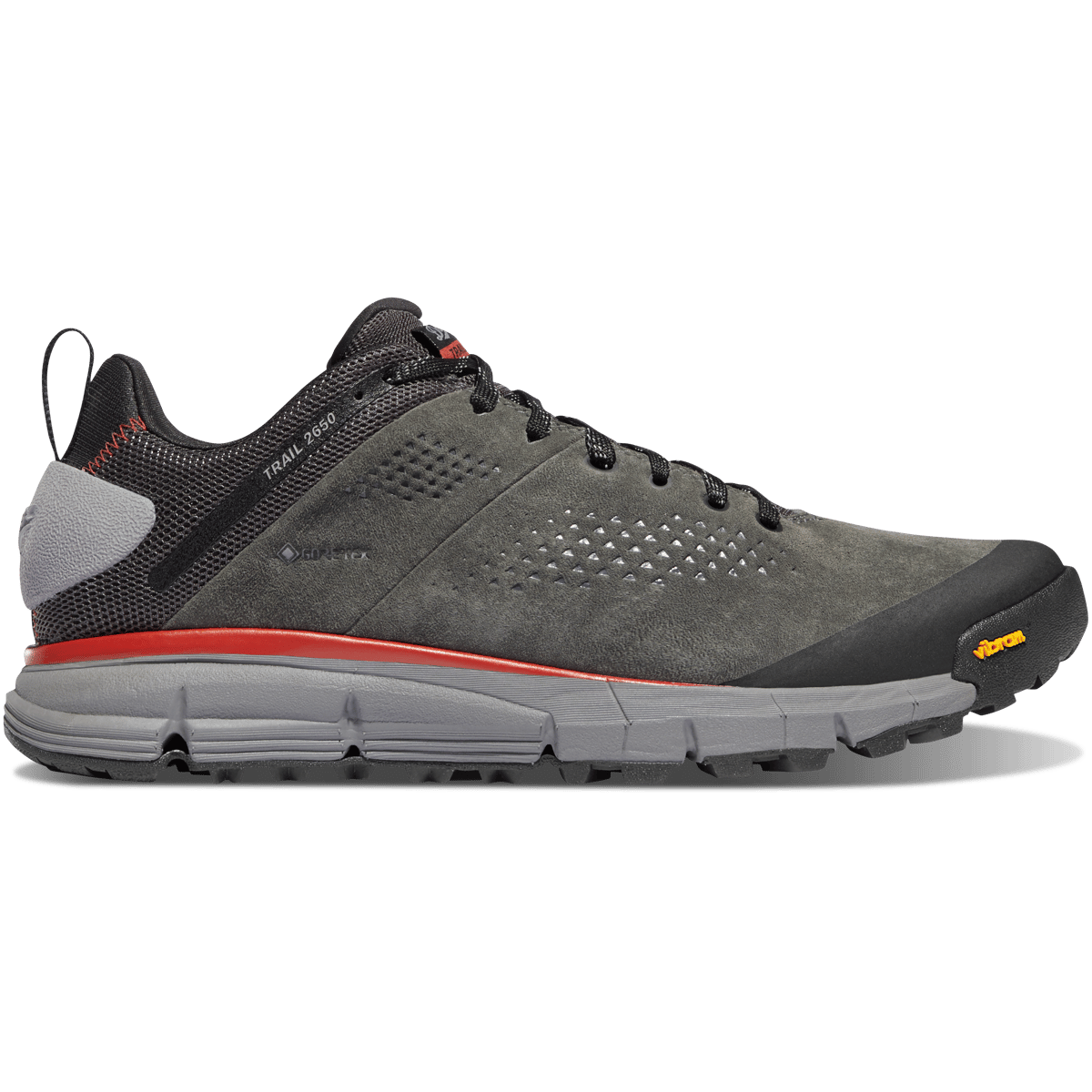 Danner Trail 2650 Low GTX men's hiking shoe with Vibram outsole, lateral view