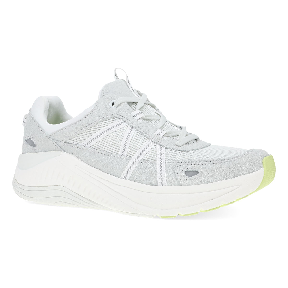 Dansko Poppy women's lace-up sneaker with chunky white sole and mesh upper