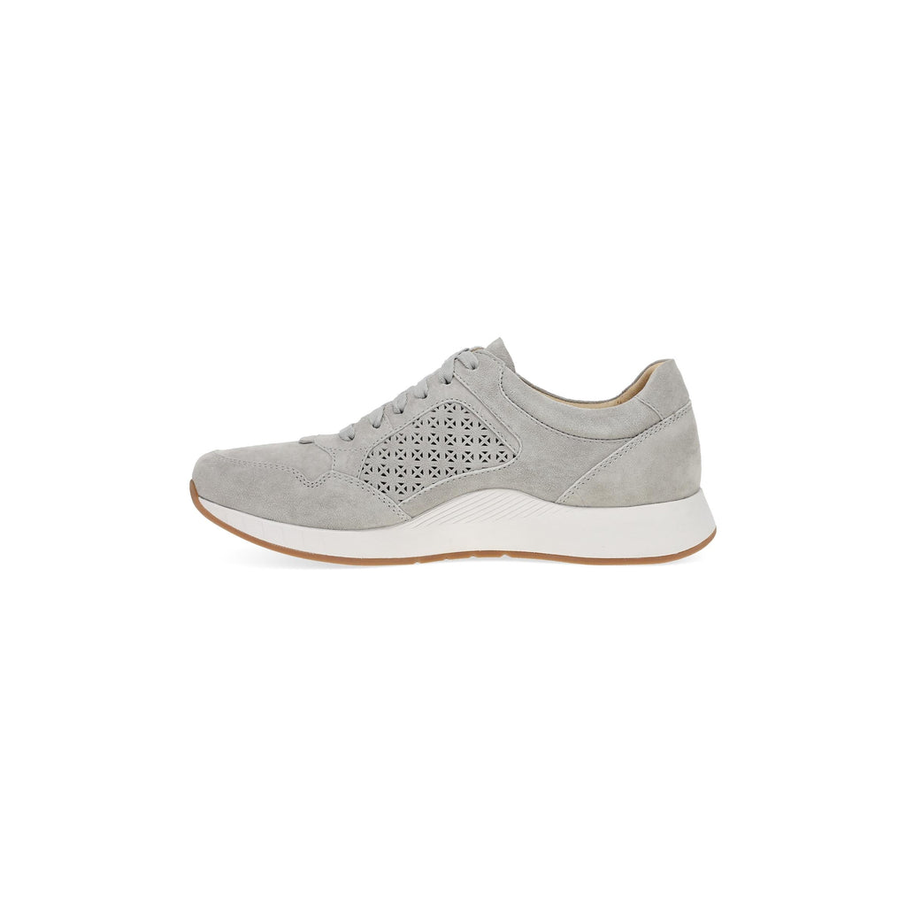 Dansko Catie women's lace-up sneaker with perforated panel detail and white sole