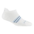 Darn Tough women's no-show tab lightweight cushion sock with blue stripe detail