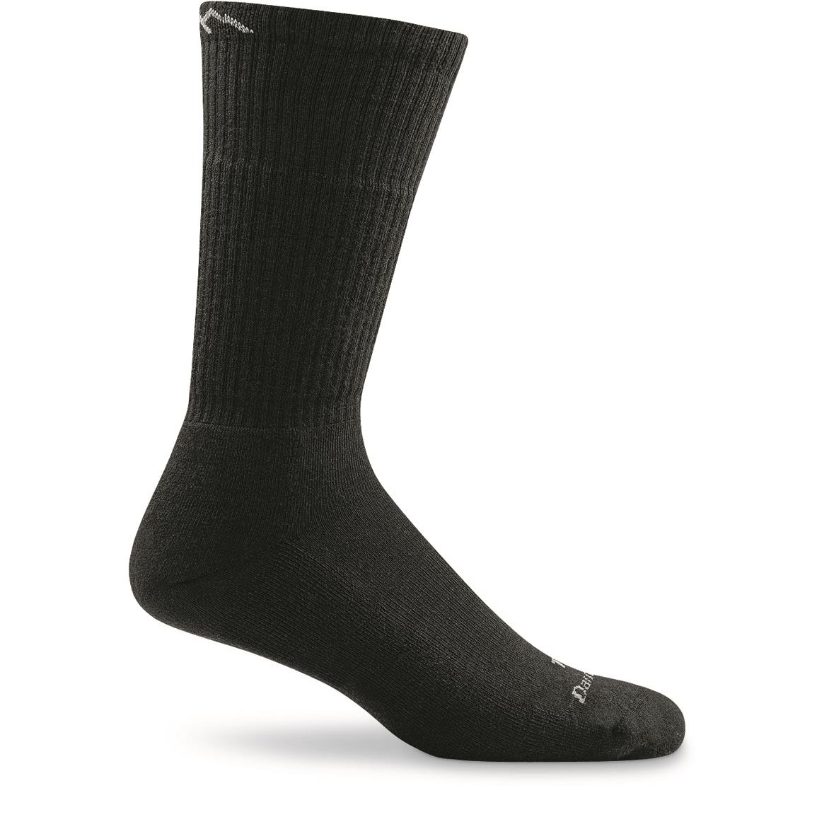 Darn Tough midweight cushion tactical boot sock displayed upright on invisible foot form