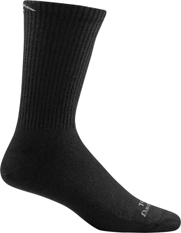 Darn Tough men's crew-height tactical sock with midweight cushion sole, standing upright