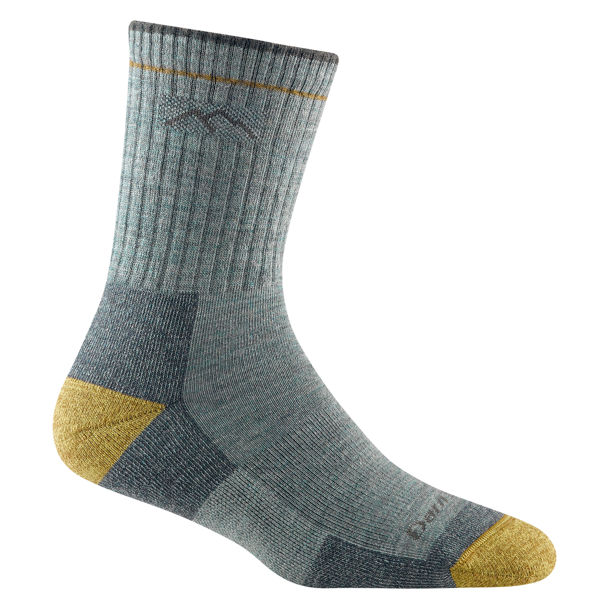 Darn Tough women's micro crew hiking sock with gold heel and toe accents