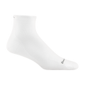 Darn Tough men's quarter-length running sock shown in profile on a foot form