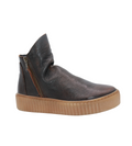 Eric Michael Zelda womens ankle boot with side zipper and thick creeper sole