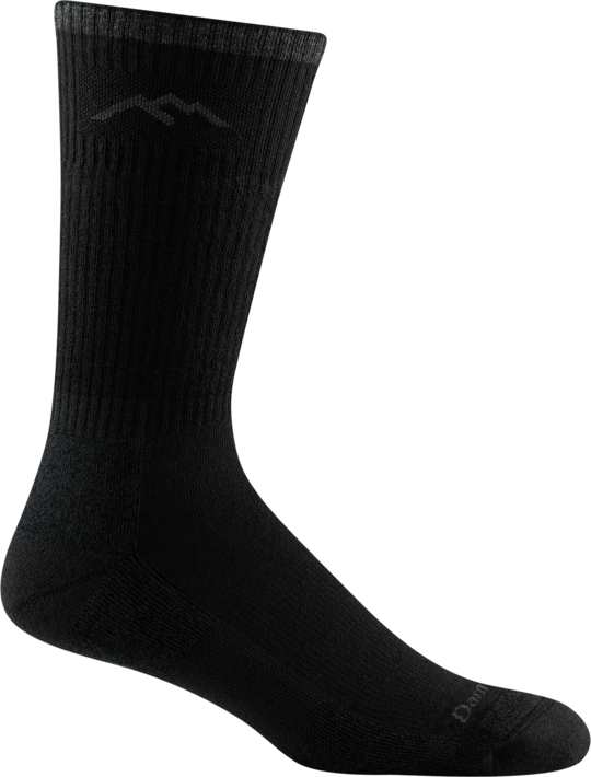 Darn Tough Men's Hiker Boot Midweight Cushion crew sock with mountain logo