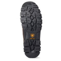 Bottom sole view of Ariat Treadfast steel toe work boot with oil-slip resistant tread