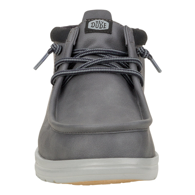 Hey Dude Men's Wally Mid GripR Classic casual lace-up shoe with moccasin-style toe