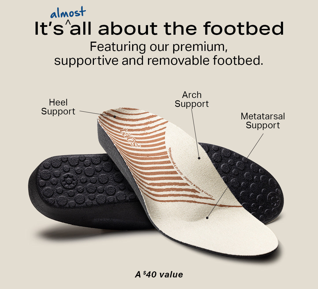 Taos removable footbed with heel, arch, and metatarsal support, $40 value