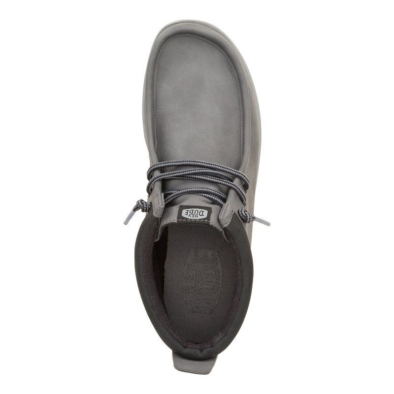 Hey Dude Men's Wally Mid GripR Classic casual lace-up shoe, top view