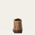 Ariat Spitfire mens brown bomber chukka boot rear view showing heel and logo