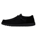 Hey Dude Wally Funk Mono mens black knit slip-on casual shoe side view