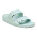 Birkenstock Arizona EVA two-strap slide sandal in mint green with buckles