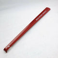 Red Wing Shoes branded 23-inch red metal shoe horn with white logo text