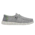 Hey Dude Wendy Stretch slip-on shoe in light grey knit with speckled white sole