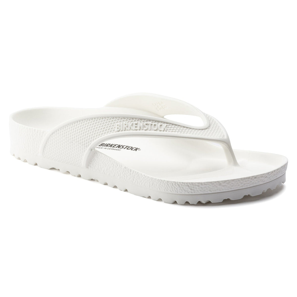 Birkenstock Honolulu EVA white flip-flop sandal with toe post and textured sole