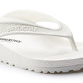 Birkenstock Honolulu EVA white flip flop sandal with textured sole and toe post