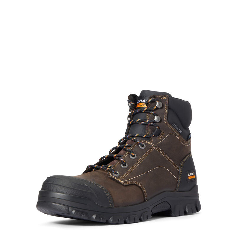 Ariat Men's Treadfast 6-inch waterproof steel toe lace-up work boot with rugged outsole