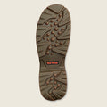 Brown rubber outsole of Red Wing King Toe work boot, oil resistant tread