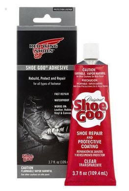 Red Wing Shoe Goo Adhesive tube and box, 3.7 oz, clear repair coating