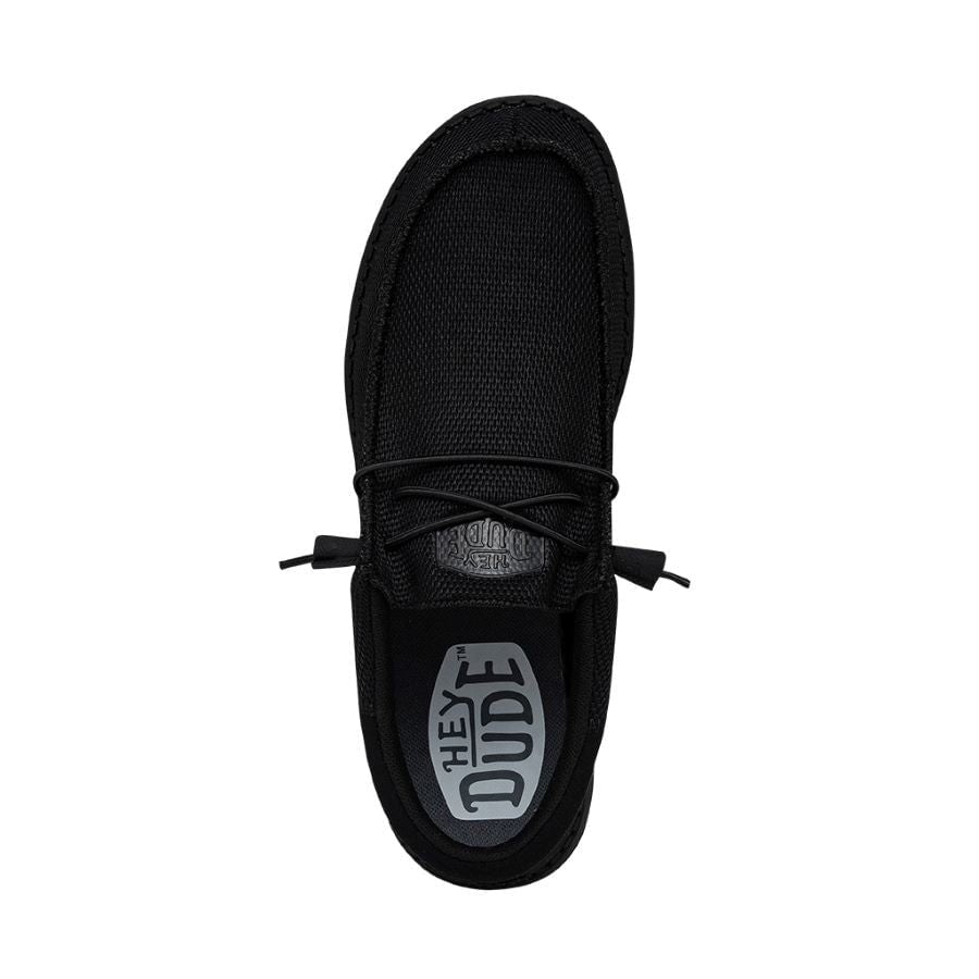 Hey Dude Men's Wally Funk Mono slip-on casual shoe with elastic laces, top view