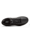 New Balance 928v3 mens black leather lace-up walking shoe top view