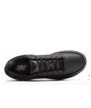 New Balance 928v3 mens black leather lace-up walking shoe top view