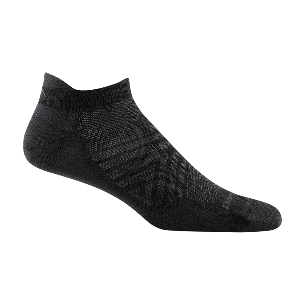 Darn Tough Men's Run No Show Tab Ultra Lightweight Sock with chevron pattern detailing
