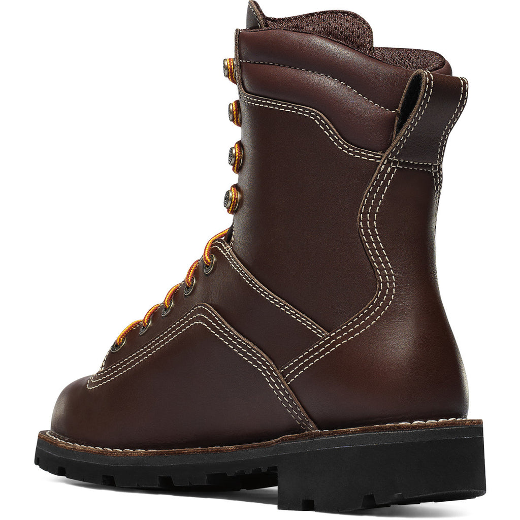 Danner Quarry USA men's tall leather work boot with lugged outsole and speed hooks
