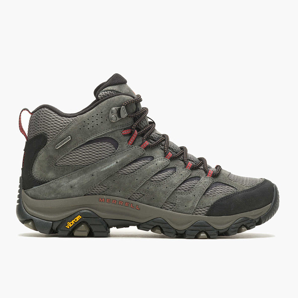 Merrell Men's Moab 3 Mid Waterproof hiking boot with Vibram sole and lace-up closure