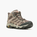 Merrell Moab 3 Mid WP men's hiking boot in olive and taupe suede with Vibram outsole