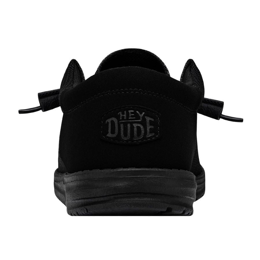 Hey Dude Men's Wally Funk Mono slip-on casual shoe, rear view showing branded heel patch