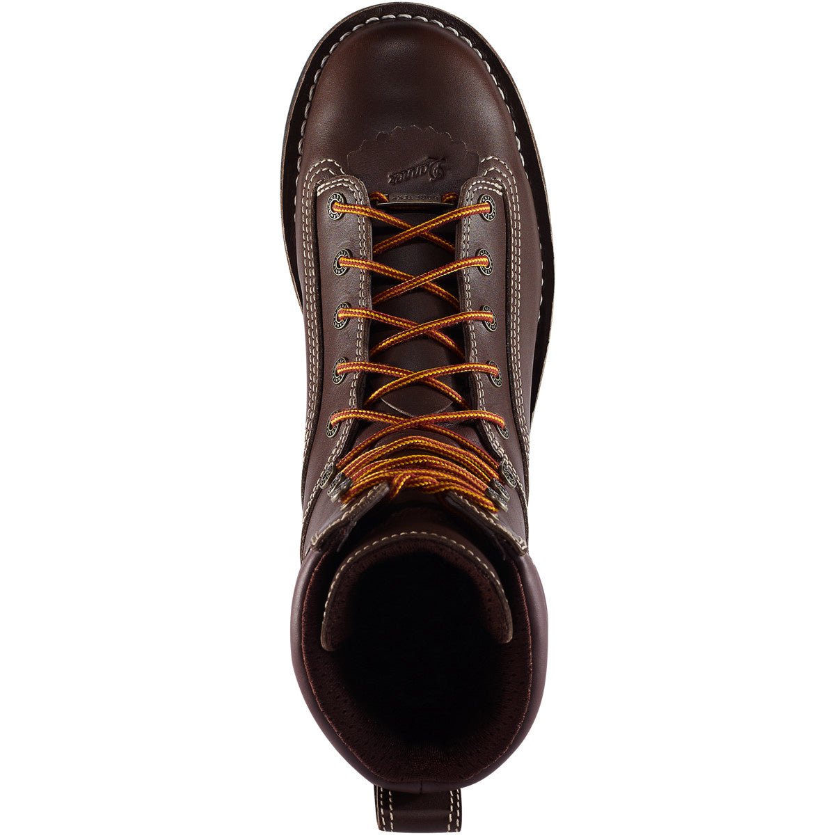 Danner Men's Quarry USA 8-inch lace-up work boot shown from top-down angle