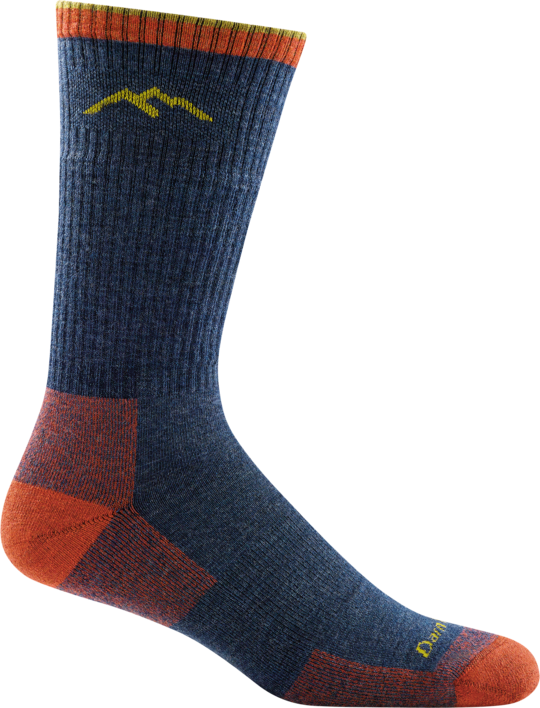 Darn Tough Men's Hiker Boot Midweight Cushion merino wool hiking sock with mountain logo