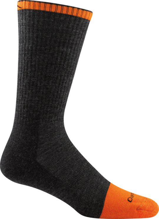 Darn Tough men's boot sock with reinforced toe and cushioned sole, shown in profile view