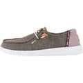 Hey Dude Wendy Chambray slip-on shoe in grey with pink heel accent and white sole