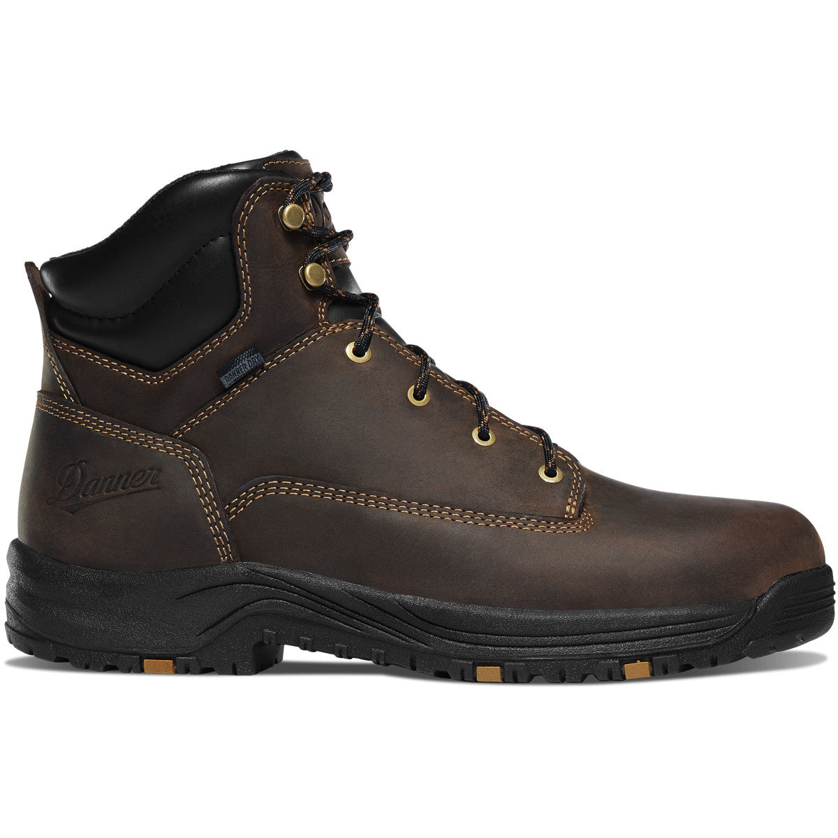 Danner Caliper 6-inch brown full-grain leather waterproof work boot with black laces