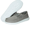 Hey Dude boys canvas slip-on shoe with elastic lace and white lightweight sole