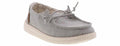 Toddler slip-on casual shoe with knit upper, lace detail, and white sole