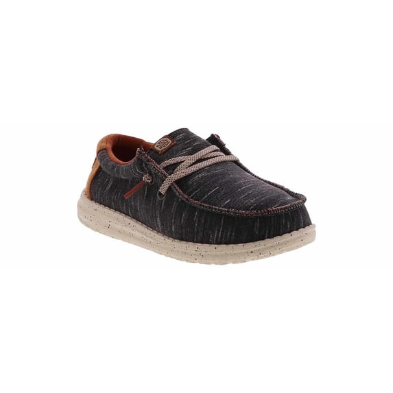 Hey Dude boys slip-on casual shoe with elastic laces and speckled white sole
