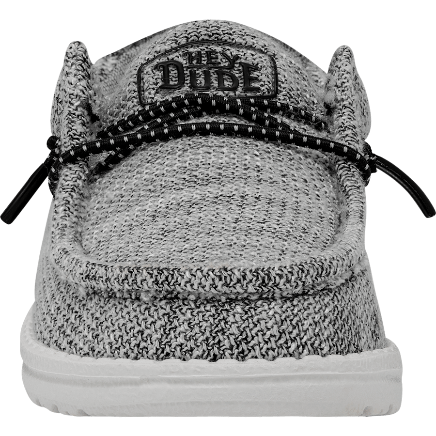 Hey Dude Boys Wally Stretch slip-on shoe, front toe view on seamless background